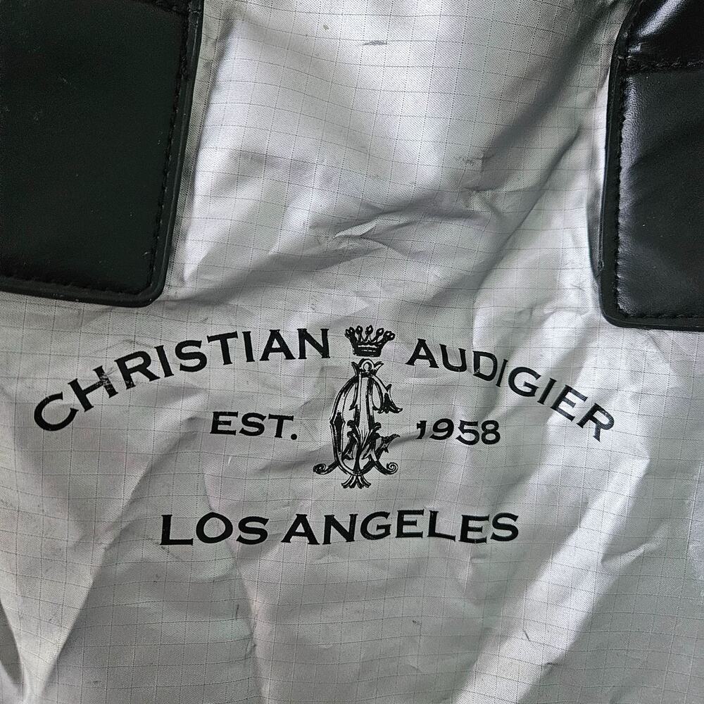 Christian Audigier Y2K Silver Tote Bag Rose Queen Geisha Ed Hardy Graphic Print‎ - Picture 7 of 16